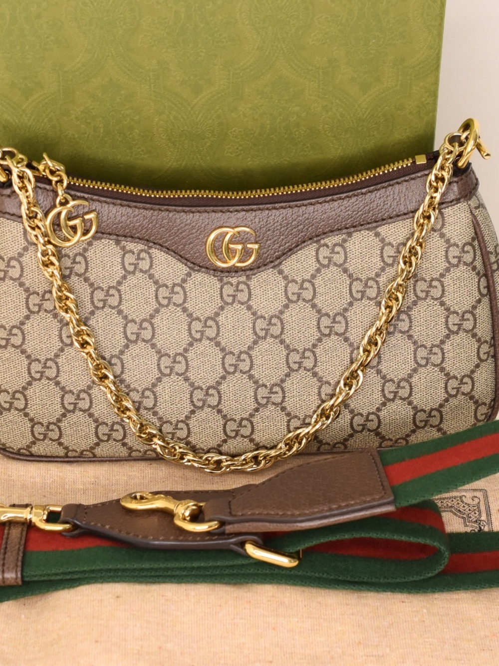Ophidia small shoulder bag with chain and guitar strap - like new condition! - Picture 2 of 7